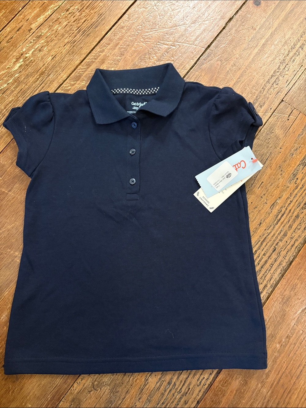 Cat & Jack Navy Blue Short Sleeve School Uniform Polo Shirt